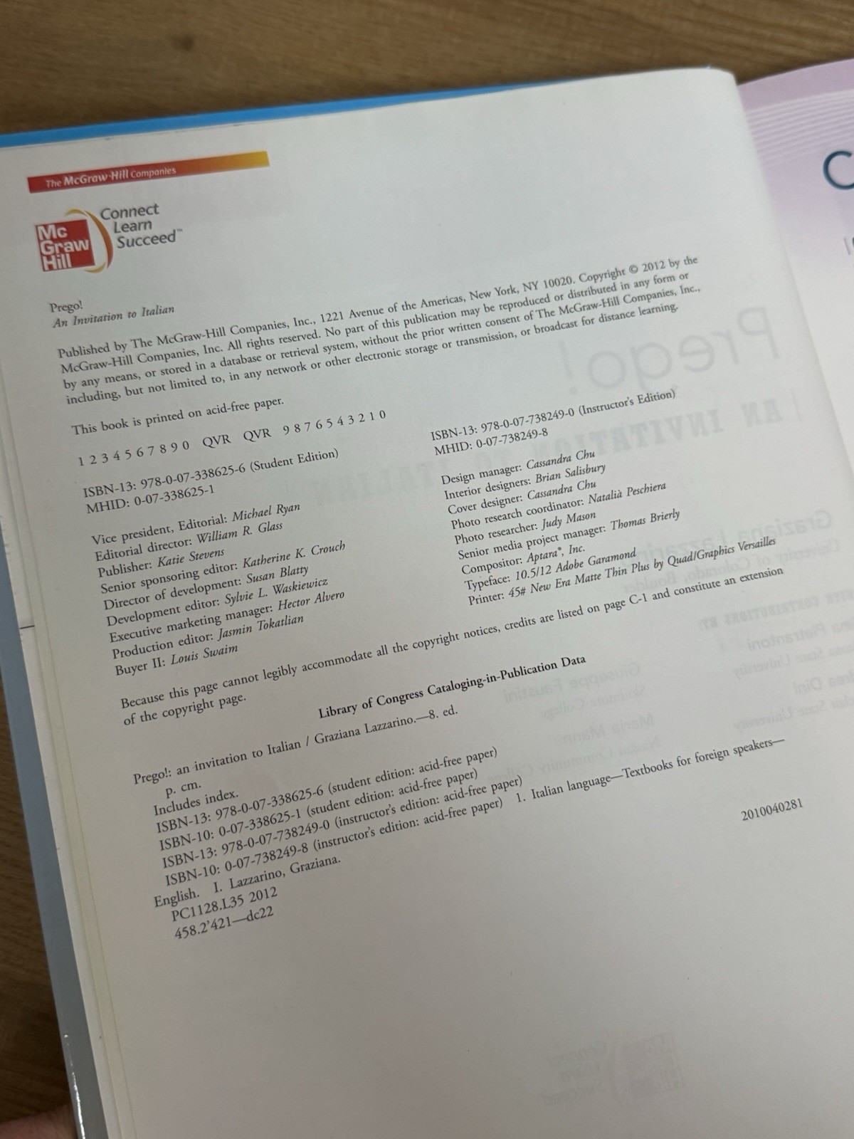 Prego! An Invitation to Italian, 8th Edition by Lazzarino, Graziana – Annoted Ed