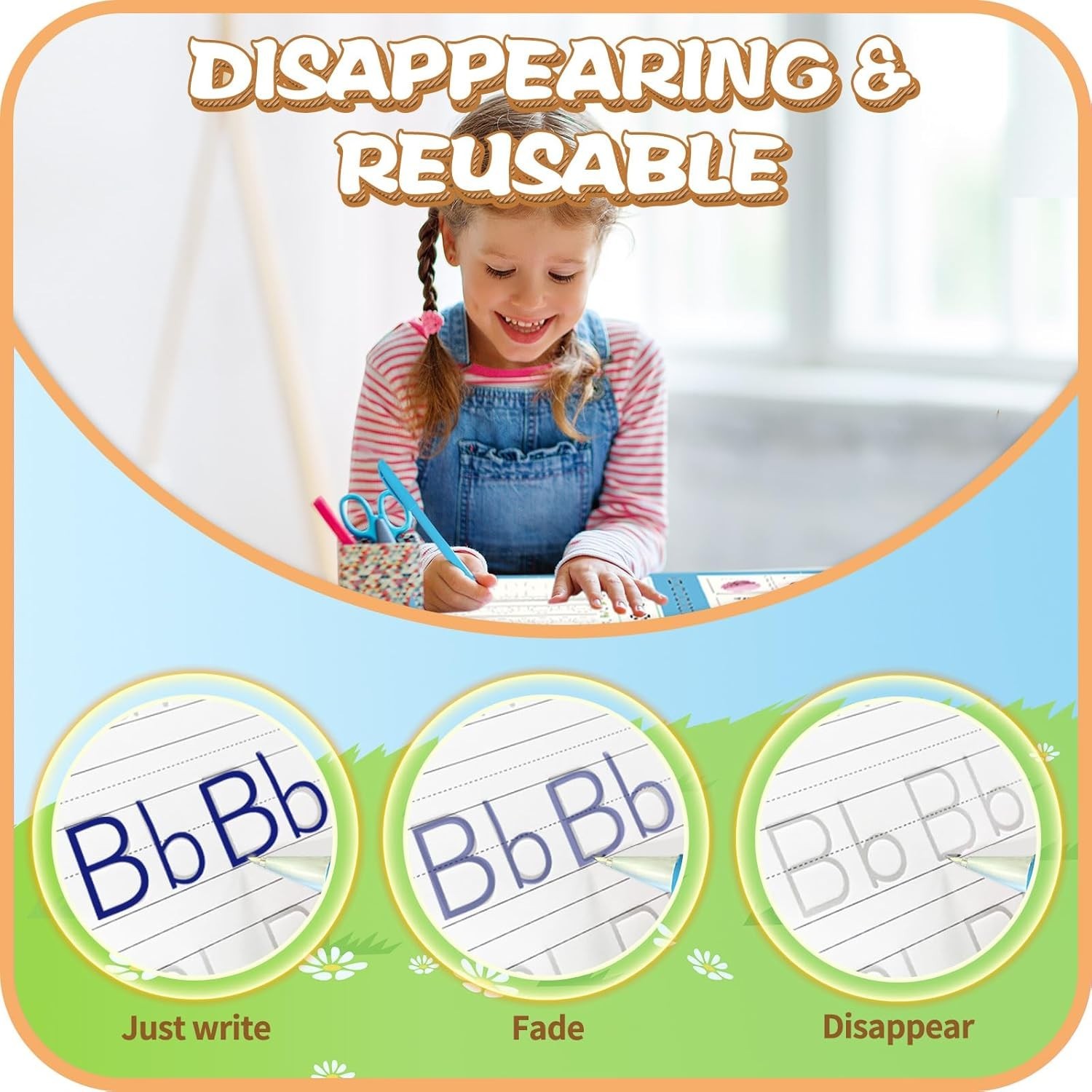 Magic Practice Copybook, Reusable Writing Practice Book, for Preschool Kids A…