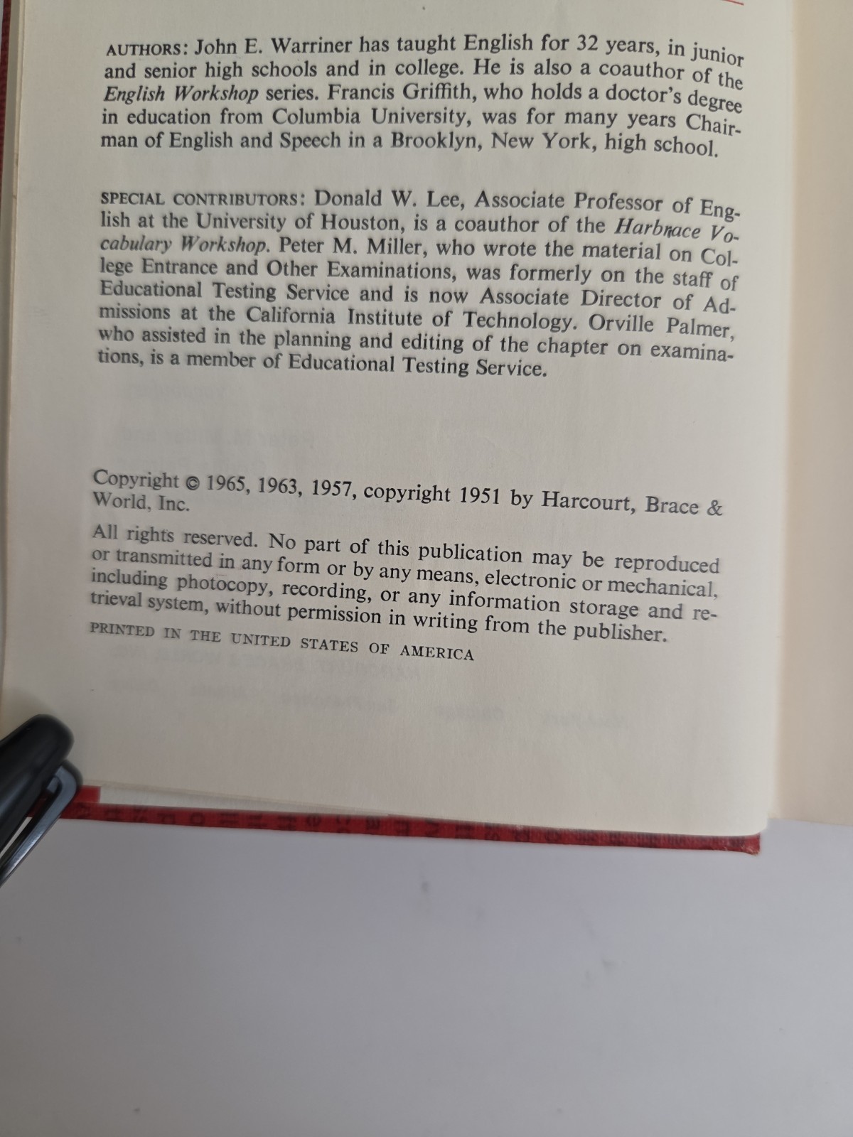 English Grammar and Composition Complete Course Warriner Griffith Hardcover