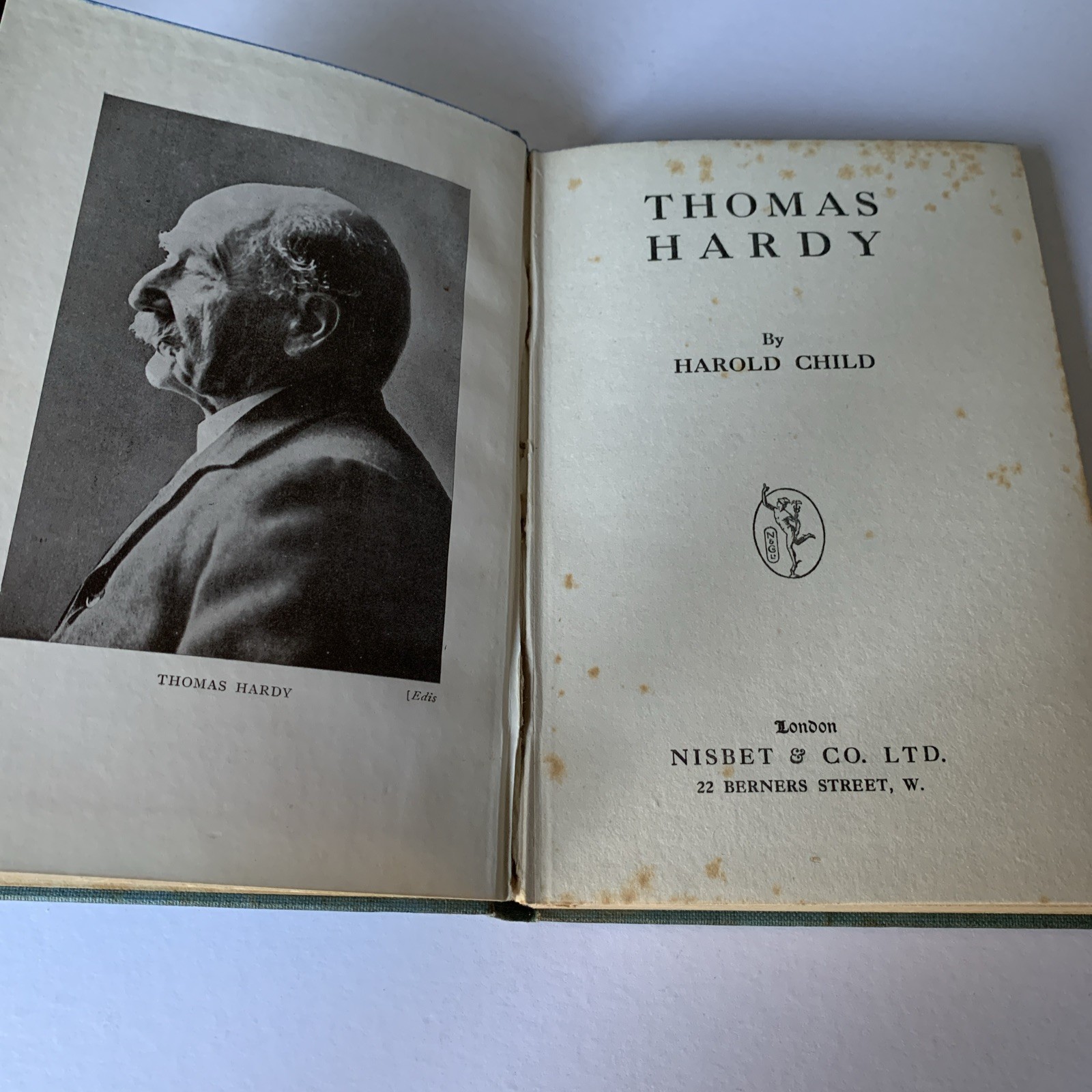 Writers of the day, Thomas Hardy by Harold Child 1916 First Edition Hardcover