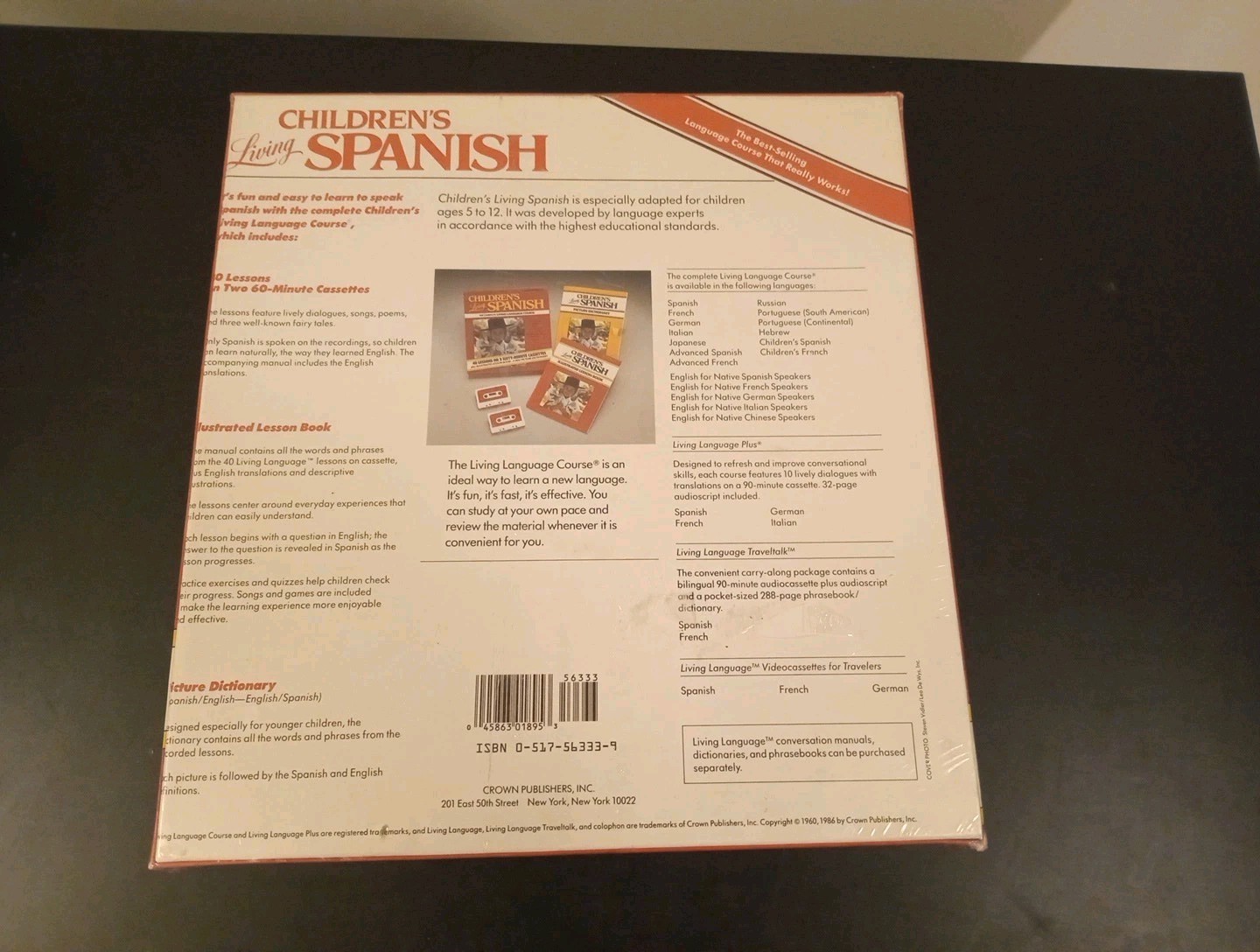 VTG Children’s Living Spanish Cassette Edition (1986) New, Picture Dictionary