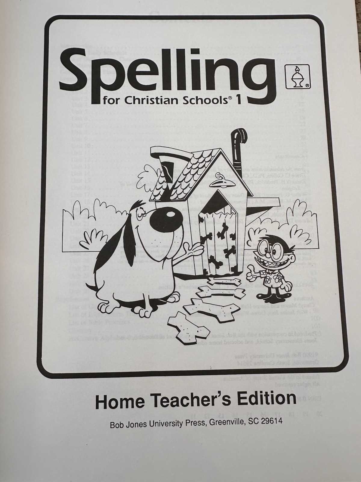 Bob Jones Spelling Workbook & Teachers Edition 1st grade