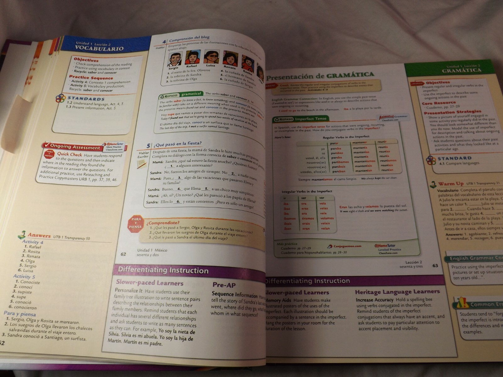 Holt Mcdougal Teachers Edition tres 3 Avancemos