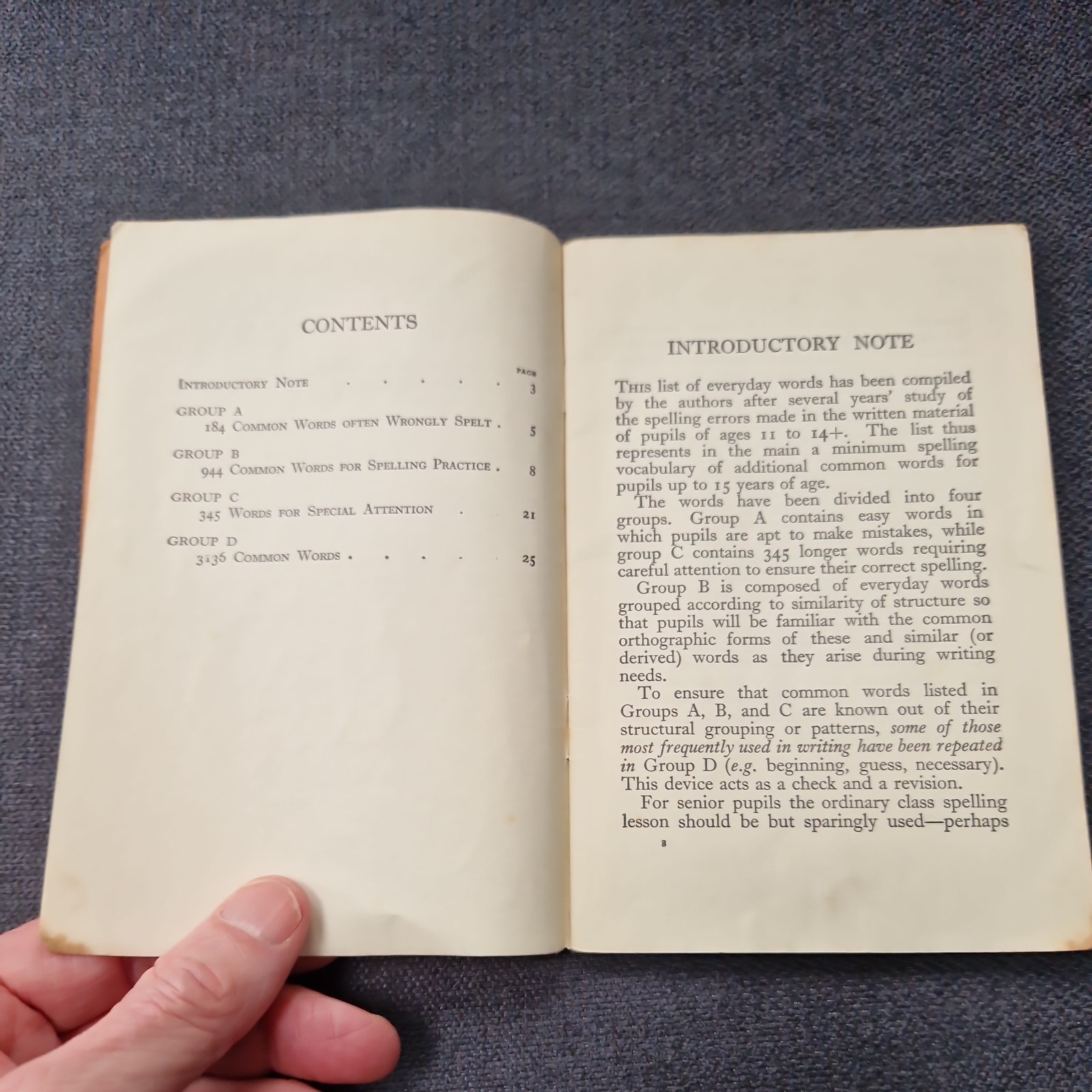 A Spelling List for Seniors – Schonell & Brown – 1961 Vintage Paperback Booklet