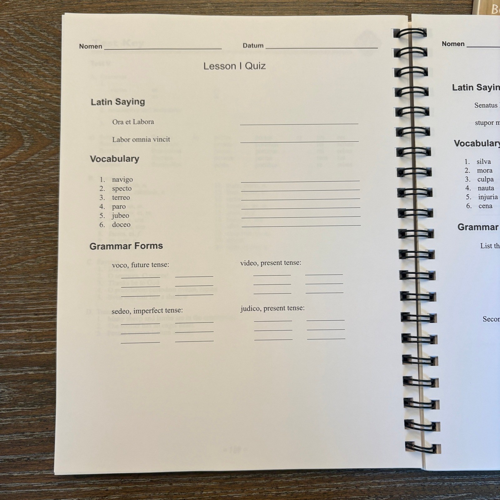 Memoria Press Latina Christiana II Student Teacher Manual Cards Set Good Tan