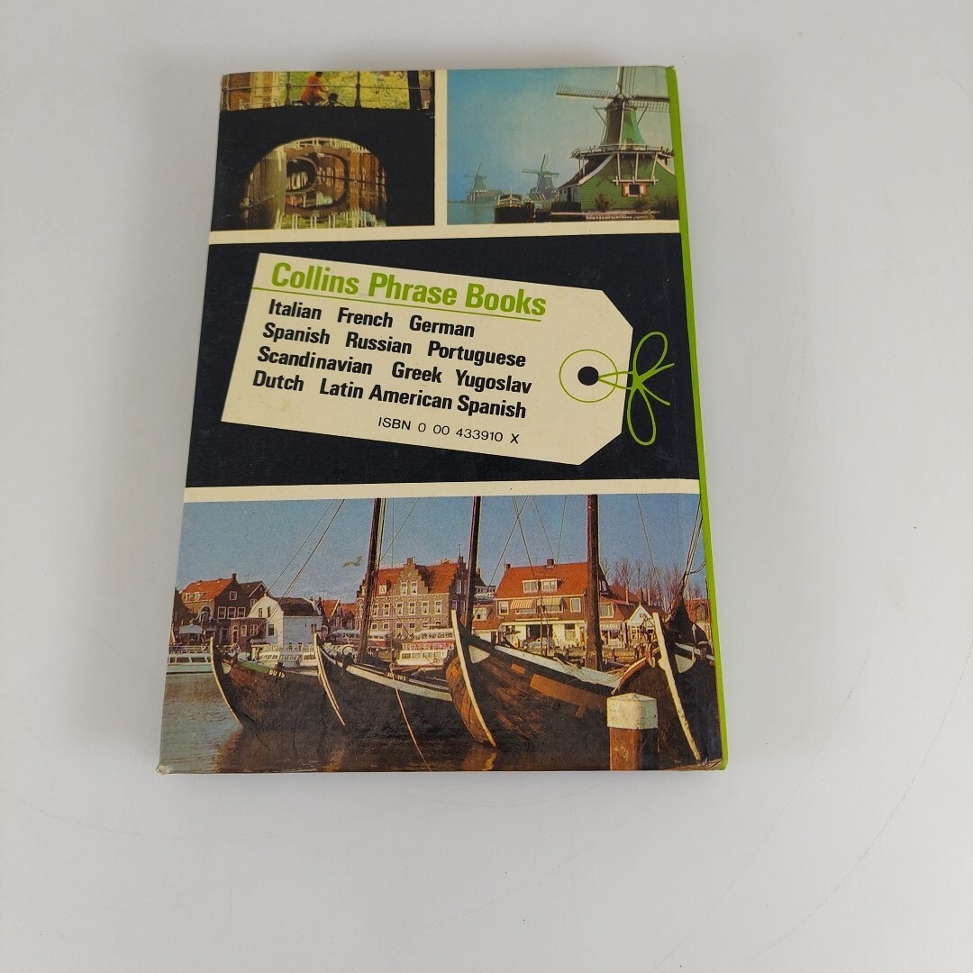 Vintage 1973 Collins Dutch Phrase Book Hardcover
