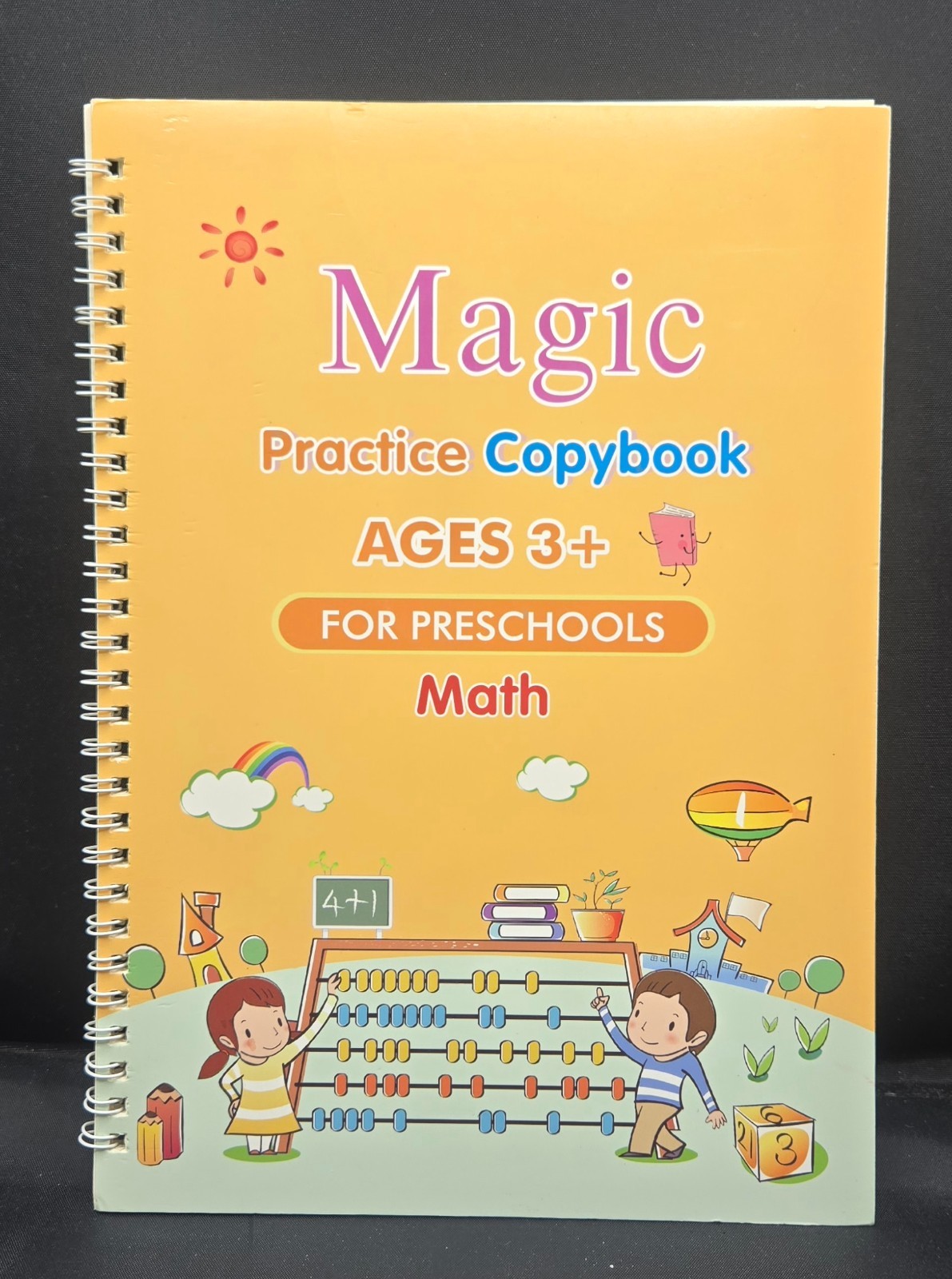4pc Magic Grooved Practice Copybook, Reusable Grooved Writing Books, Handwriting