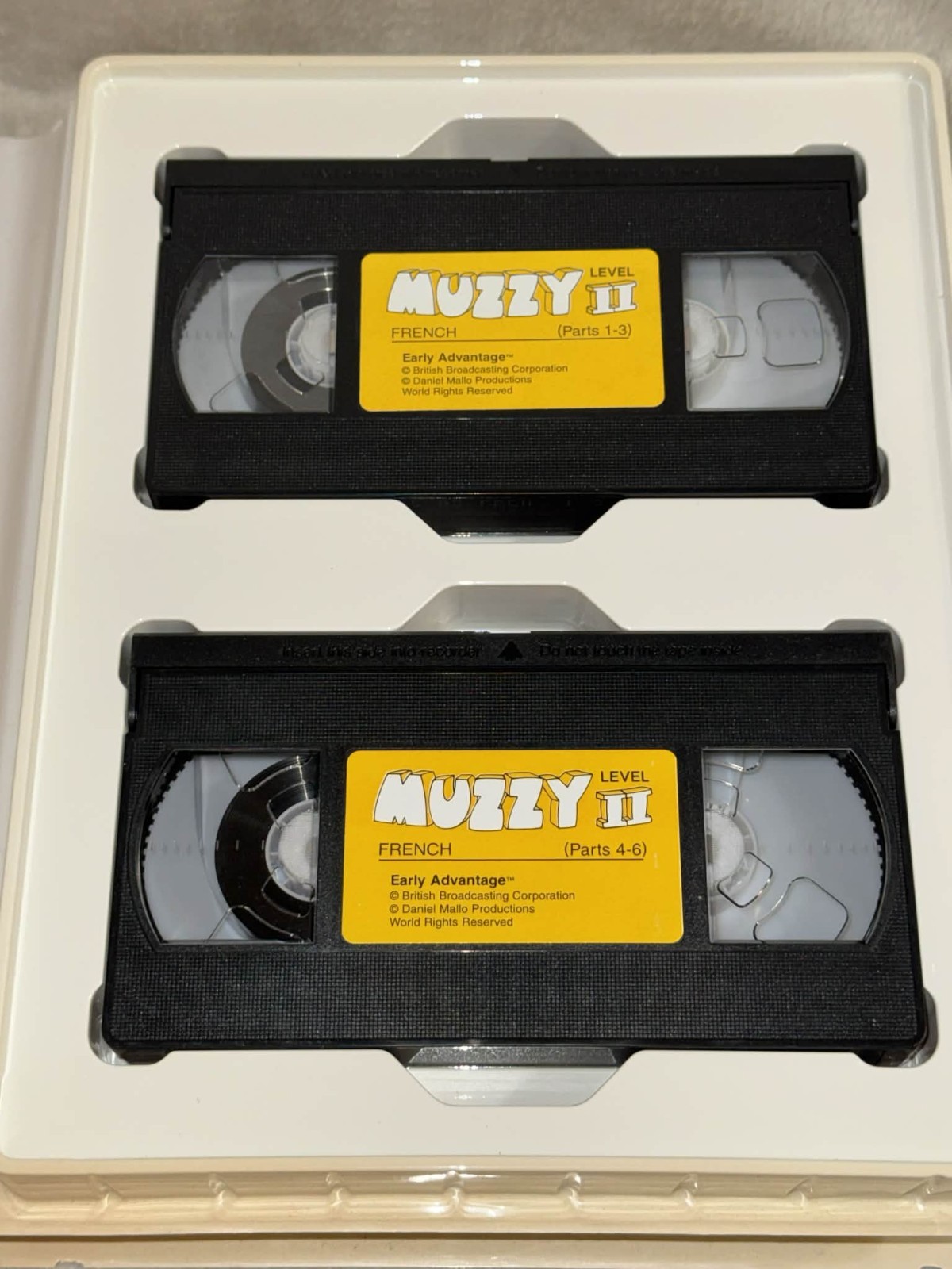 MUZZY BBC Children’s Language Course Level 2 French- 4 VHS 2 Cassettes &Books CD