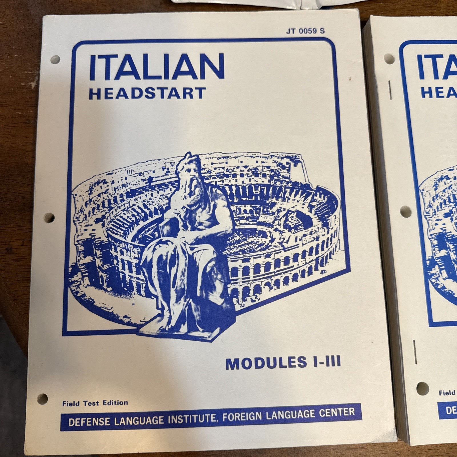 Italian Headstart Defense Language Foreign Audio Cassettes Field Test Edition