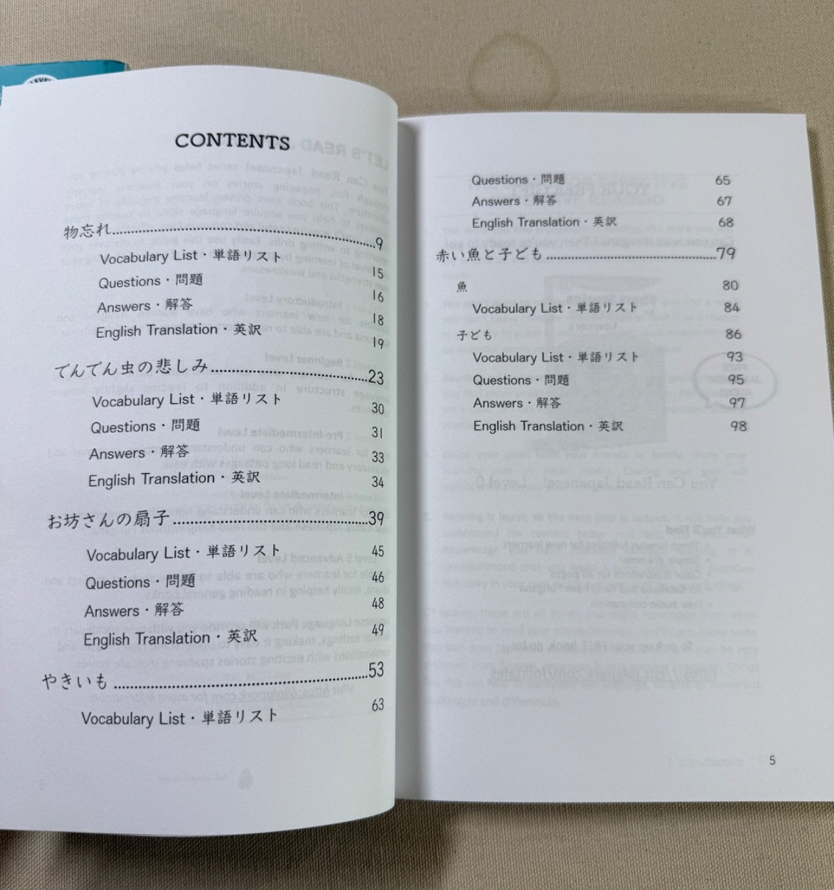 Short Stories for Japanese Learners (Level 1, Volume 1 & Volume 2)