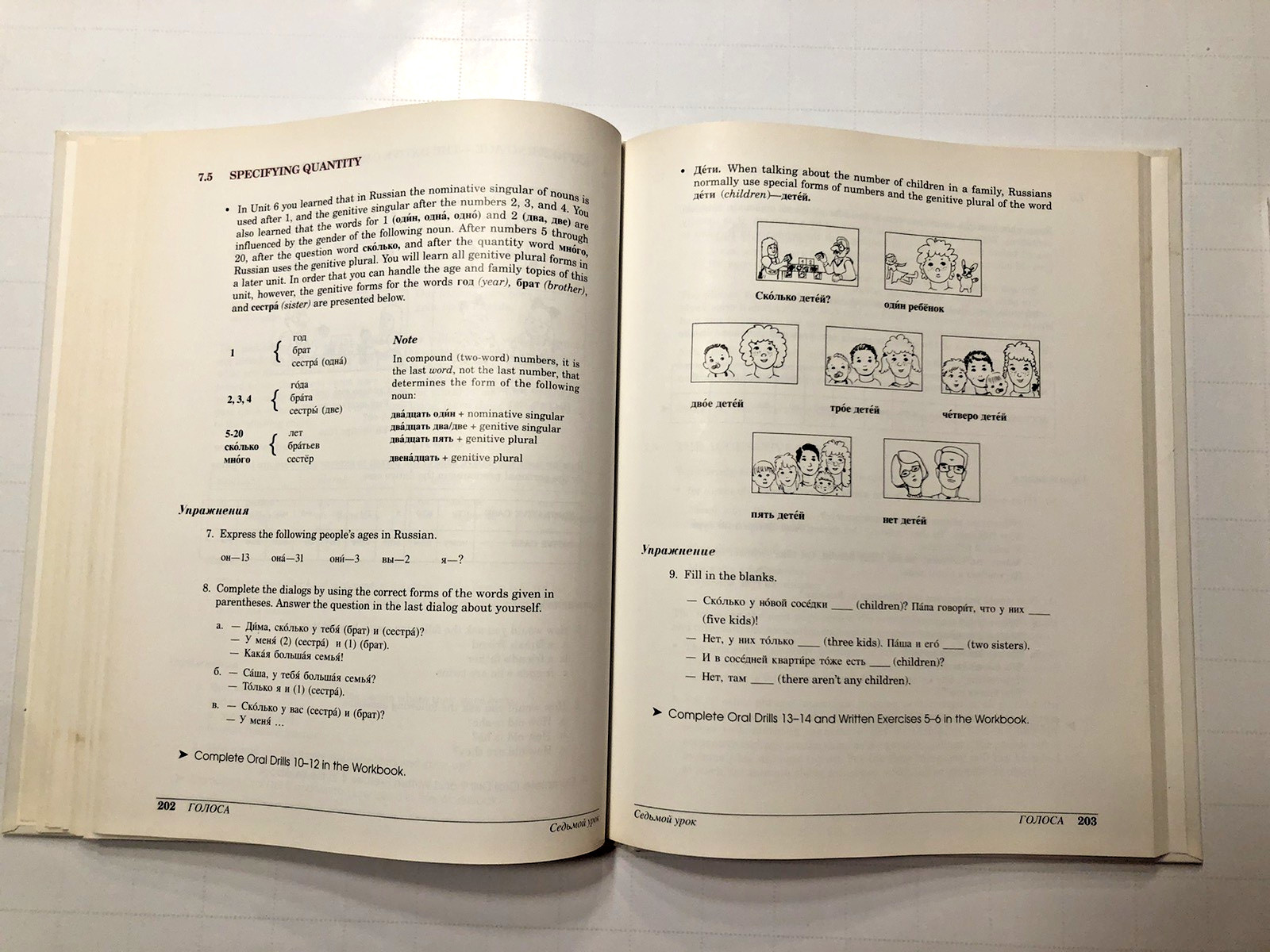 ГОЛОСА: A Basic Course in Russian Volumes 1 & 2 1st Edition 1994 Fine Condition