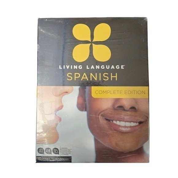 Living Language Spanish Complete Edition Sealed 3 Books 9 CDs Beginner Advanced