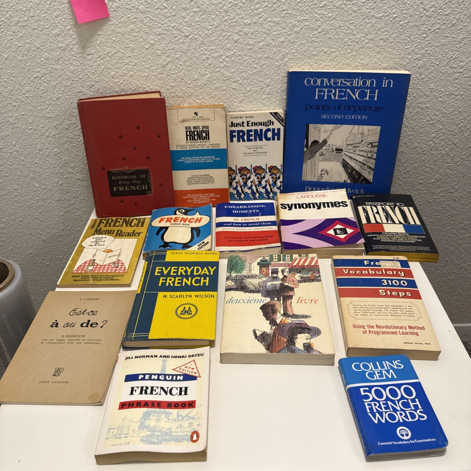 French Lot Of 15 Language Books Learn Study Grammar Vocabulary Phrasebook VNTG