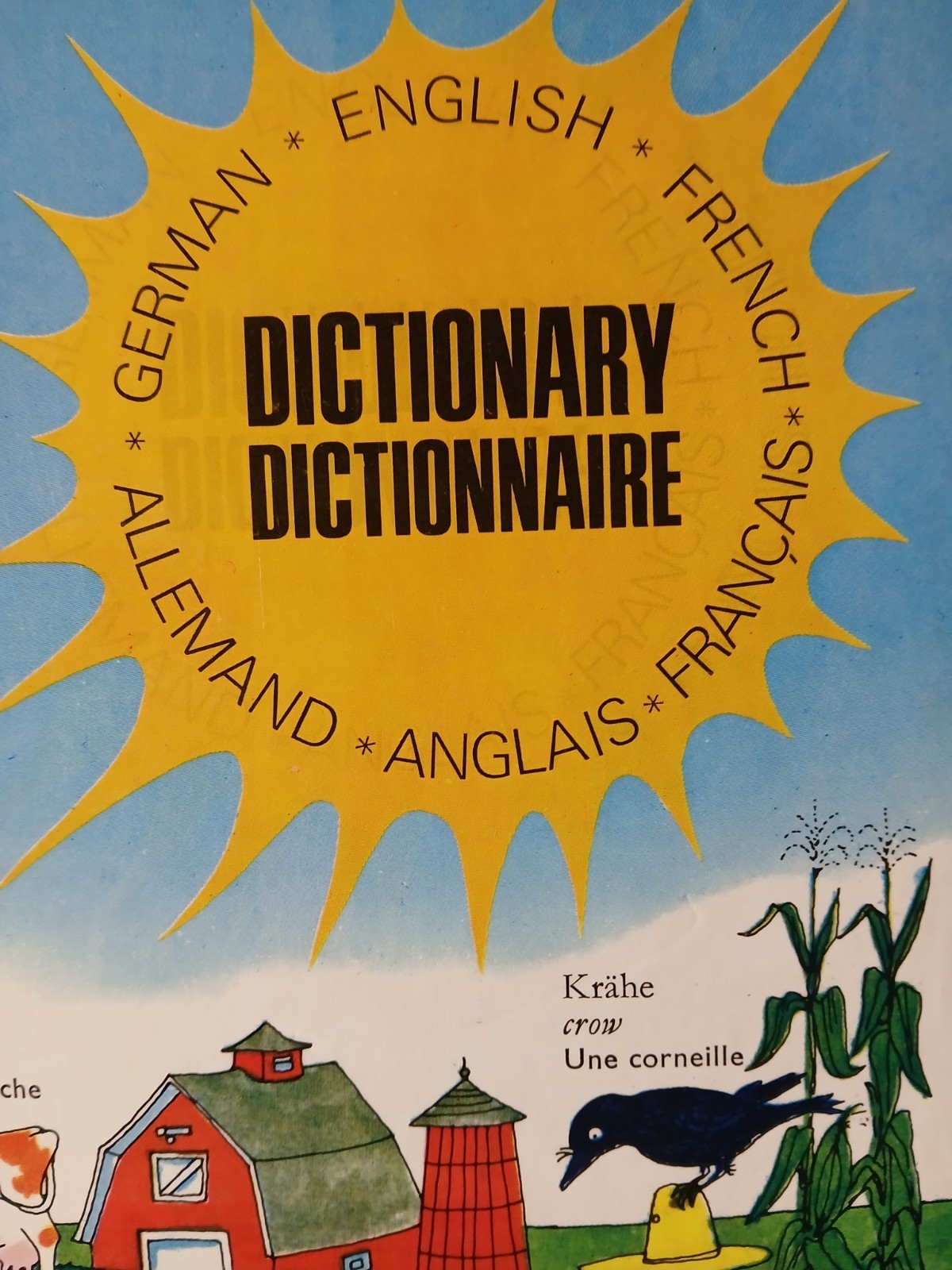 1975 RICHARD SCARRY DICTIONARY (English, German,French) Worterbuch Vtg Rare