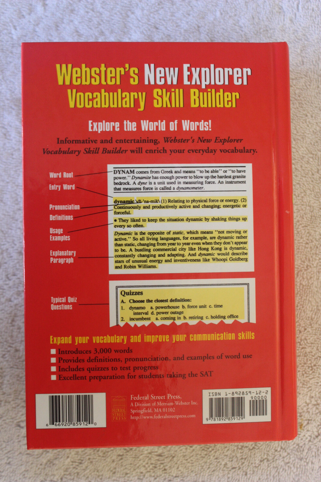 Webster’s New Explorer Vocabulary Skill Builder – Created by Merriam-Webster