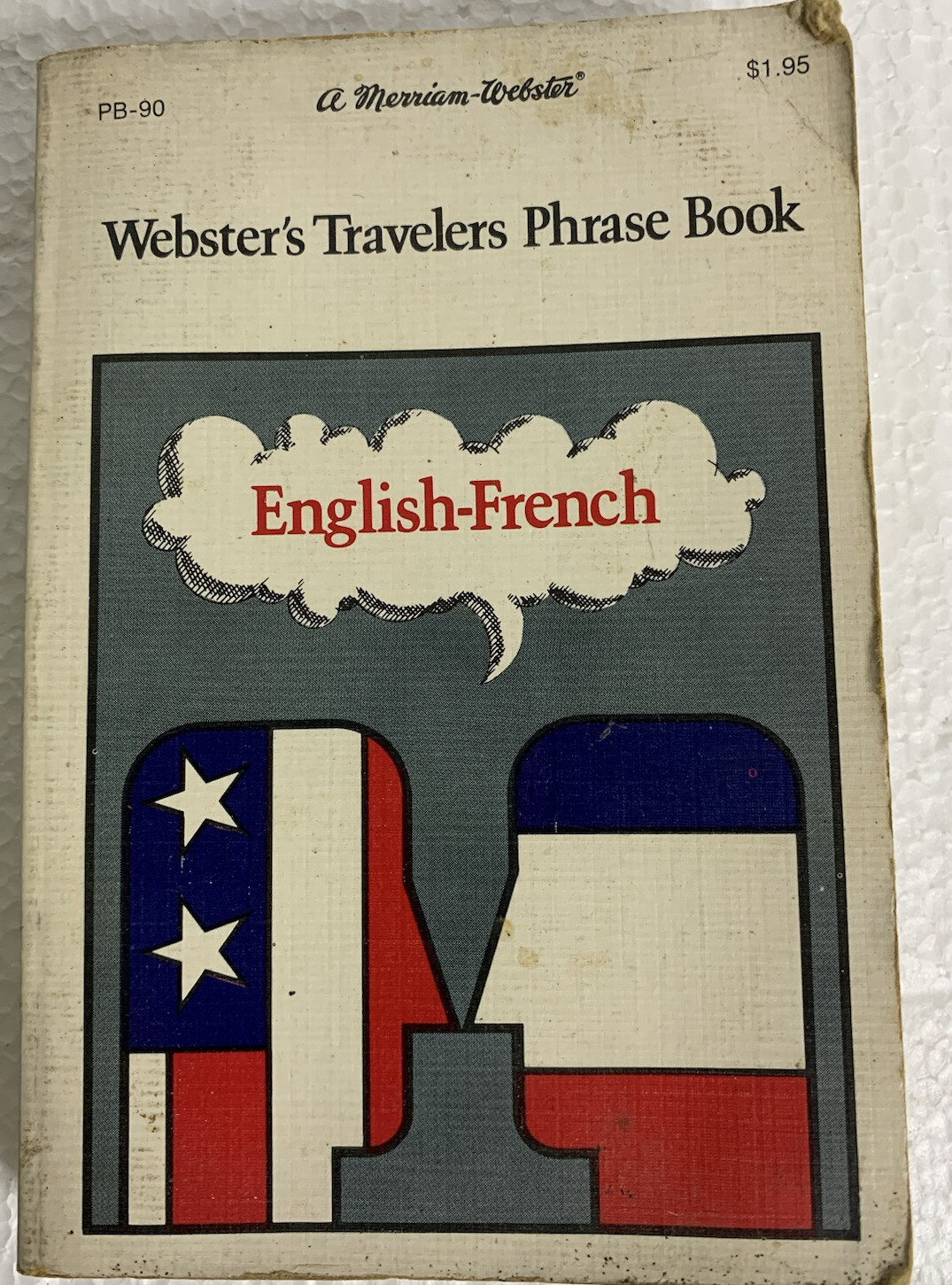 Merriam Webster English French 1971 First Ed Dictionary Travelers Phrase Book