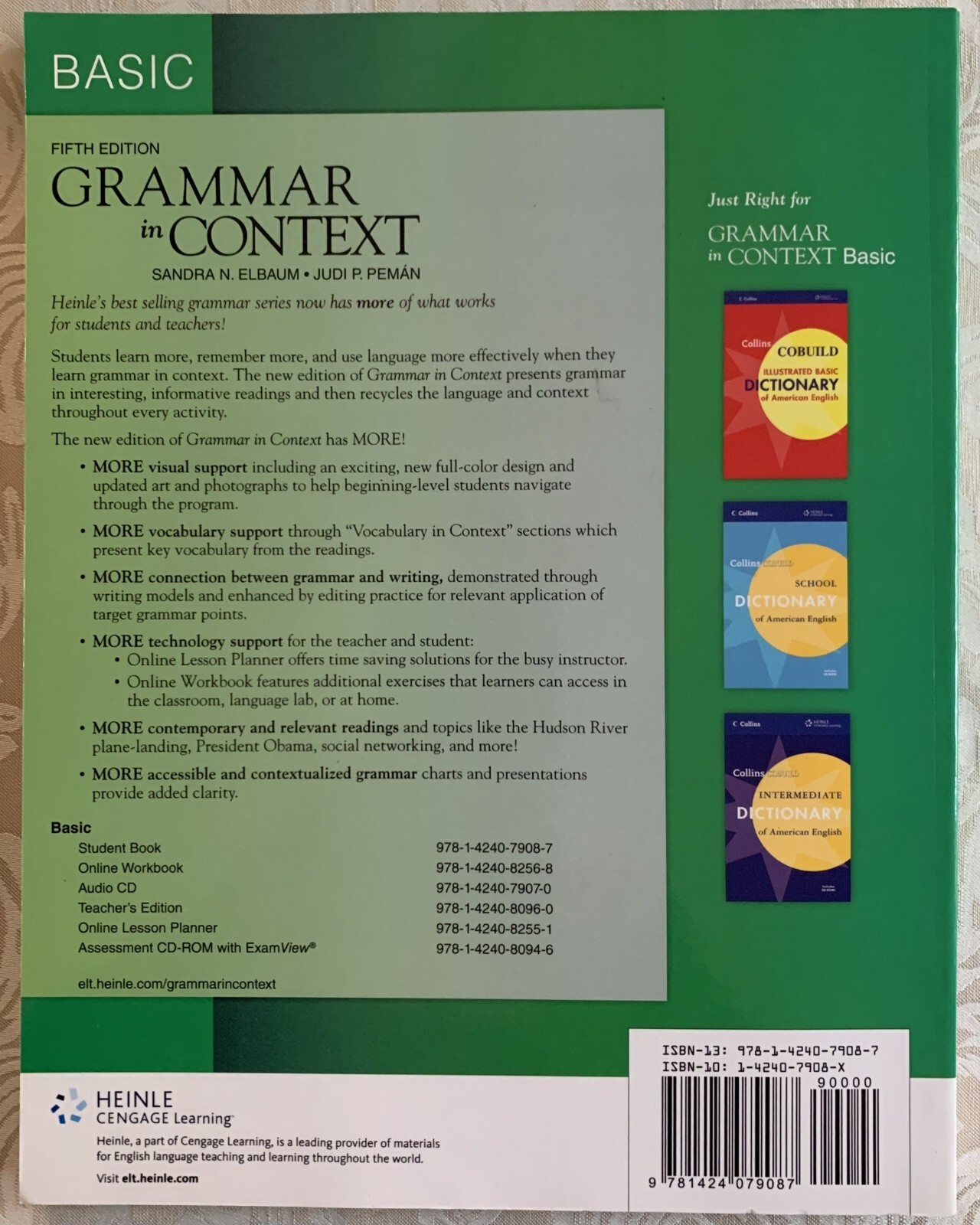 Grammar In Context Basic by Sandra Elbaum & Judi P. Pemán Fifth Edition Pb LN