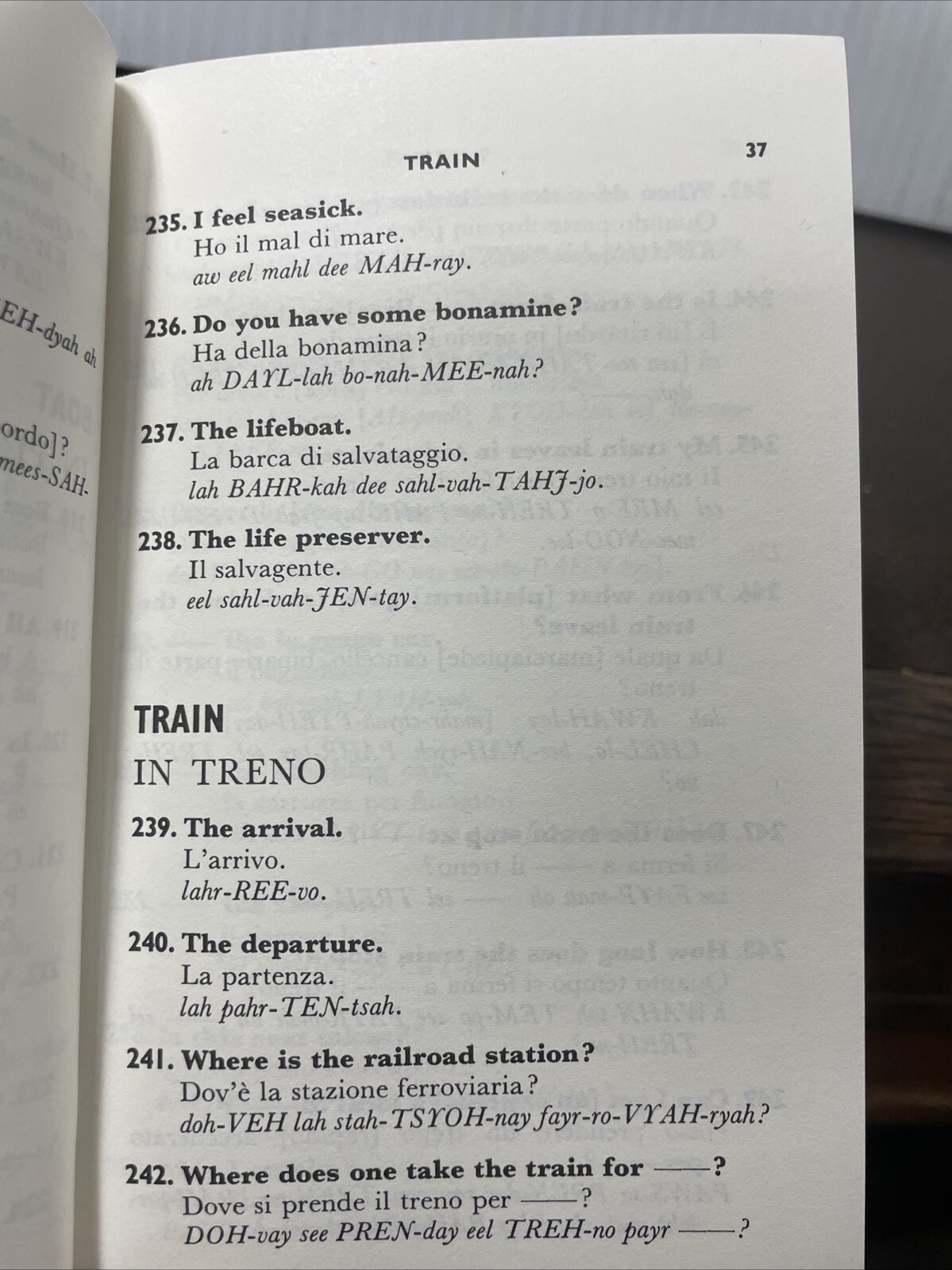 Say It in Italian “Dover Language Guides Say It Series” 1958 Paperback