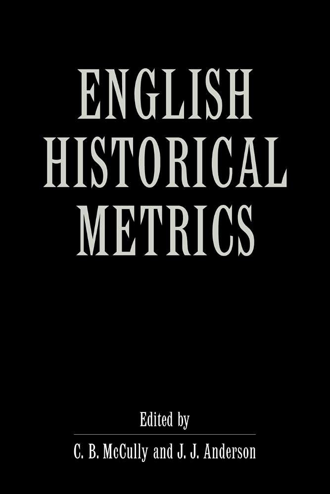 English Historical Metrics. 9780521026284