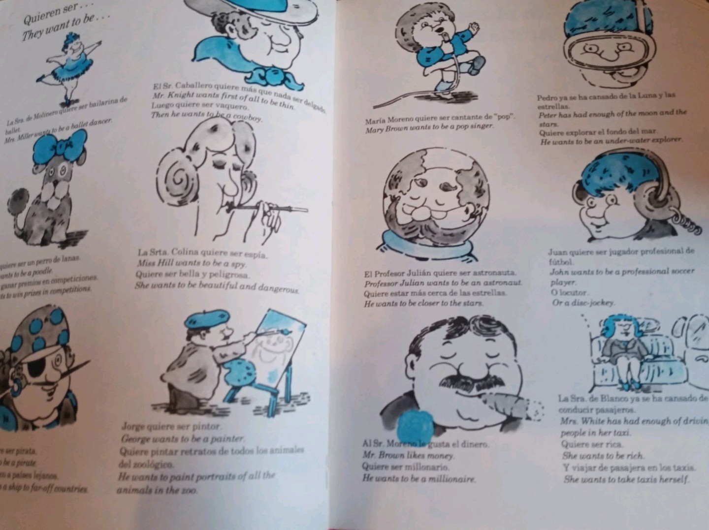 Spanish Language Learning Book Lot Children Homeschool Picture Dictionary