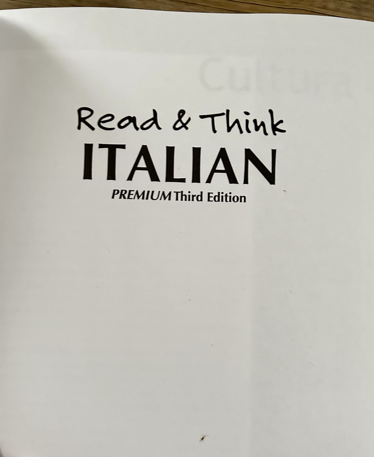 McGraw Hill Read & Think Italian Premium 3rd Ed 2017 Book Intermediate