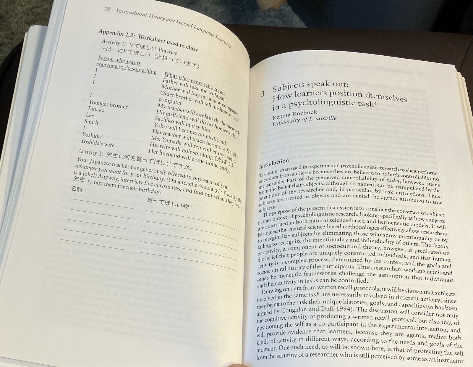 Sociocultural theory and Second Language Learning by James P. Lantolf