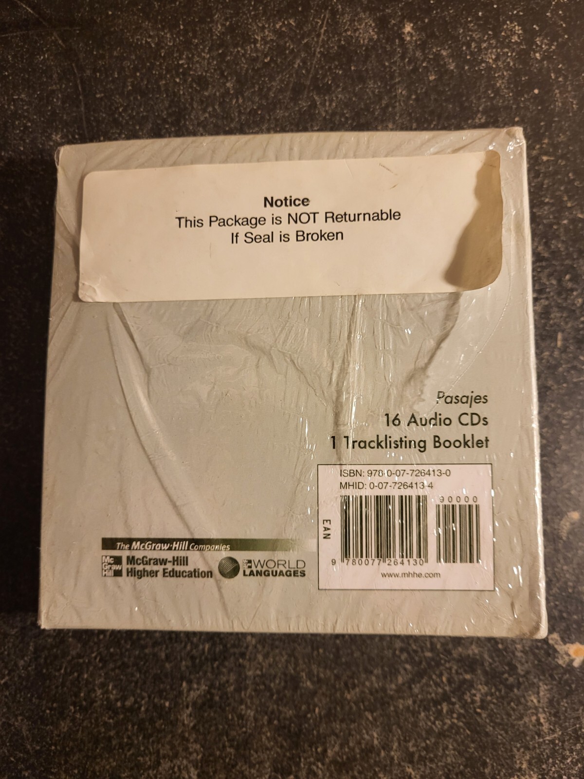 McGraw Hill Pasajes Lengua 16 Audio Cd Set New/Sealed Spanish Learning Course