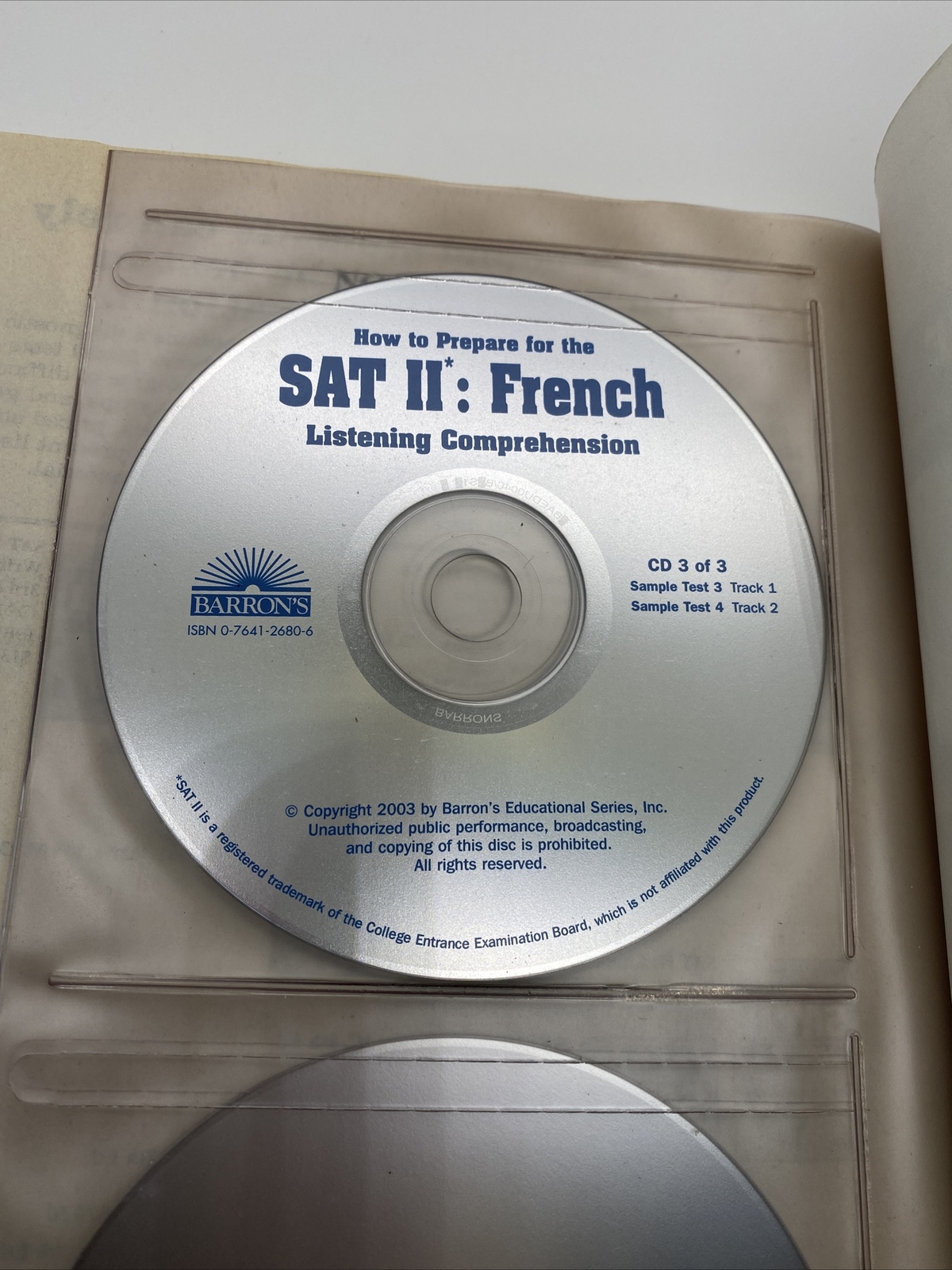 How to Prepare for the SAT II French by Renee White (2003, Trade Paperback) Disk