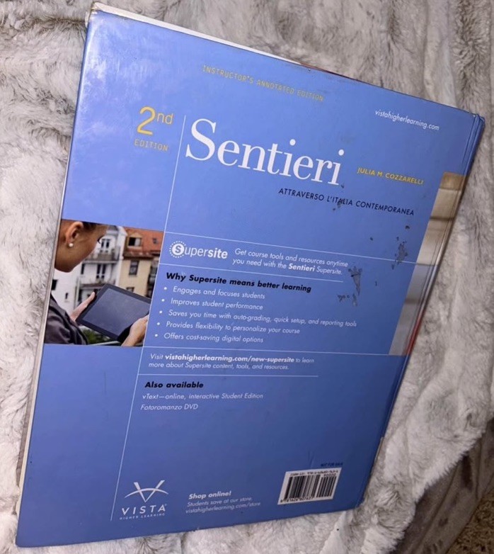 Sentieri 2e Instructor Annotated Edition by Julia Cozzarelli (2015, Book, Other)