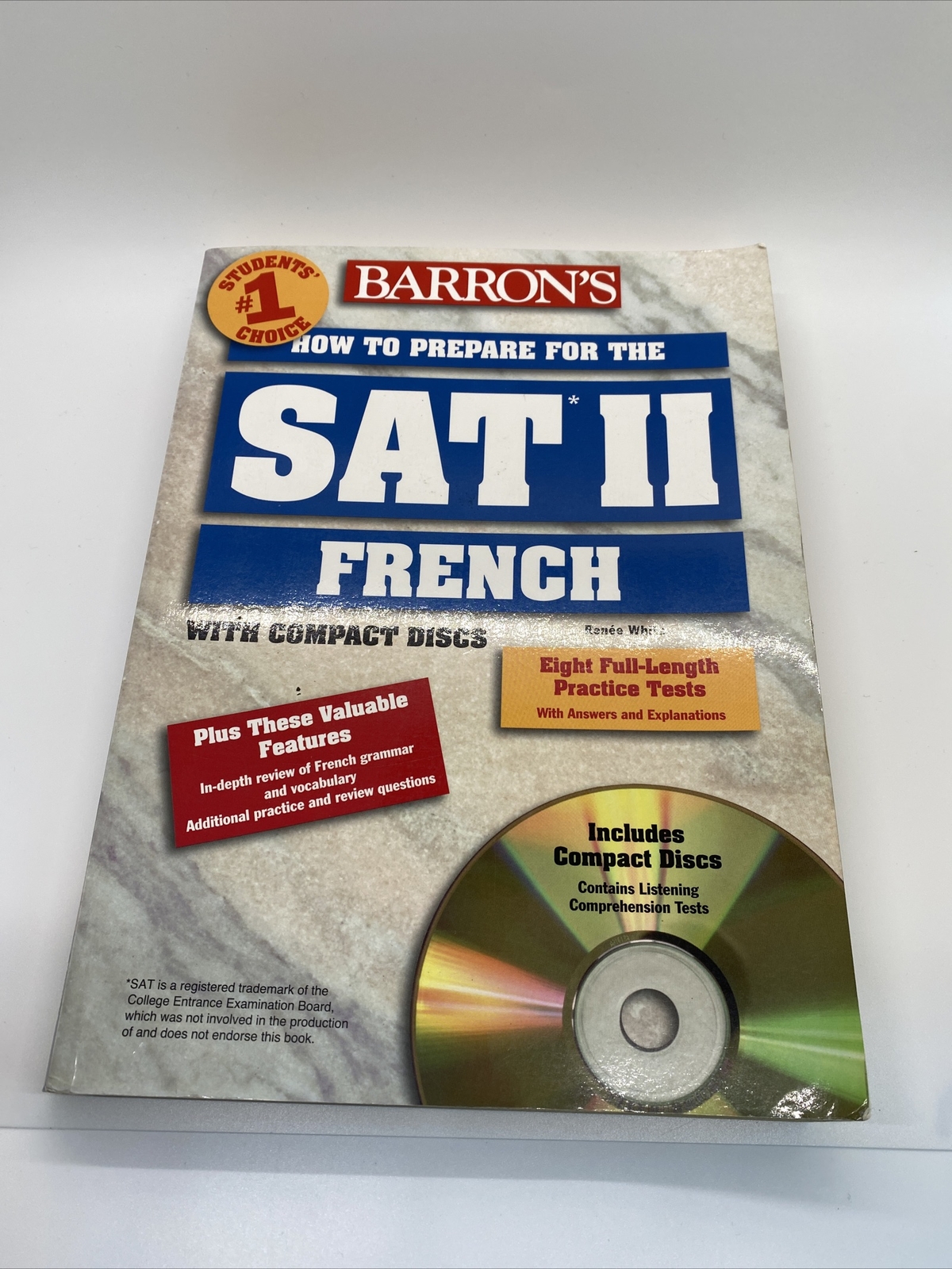 How to Prepare for the SAT II French by Renee White (2003, Trade Paperback) Disk