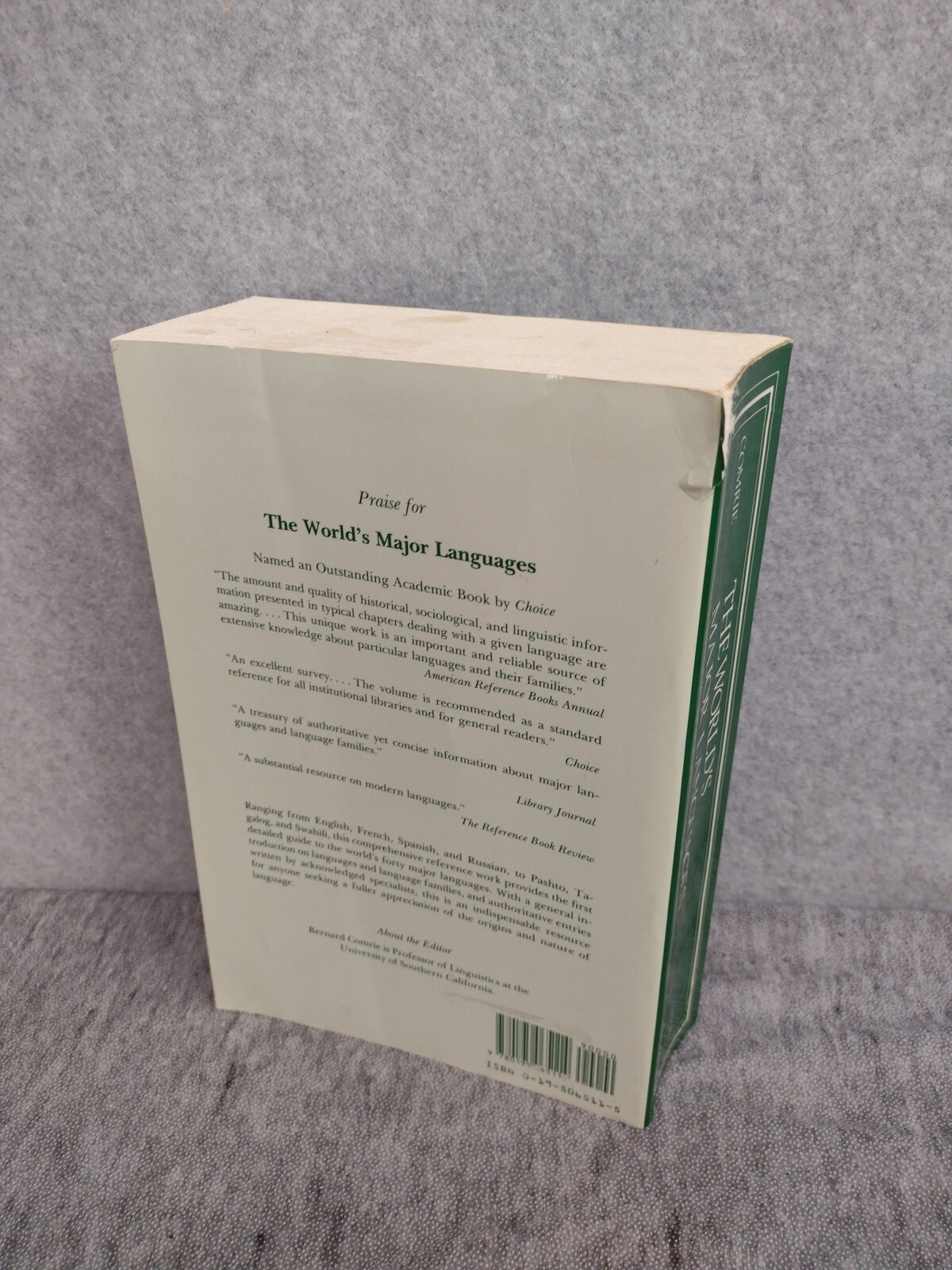 Bernard Comrie 1990 Trade Paperback : The World’s Major Languages Reprint