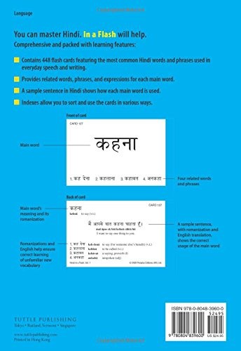 Hindi in a Flash Kit Volume 1 (Tuttle Flash Cards), Delacy, Richard, Very Good B