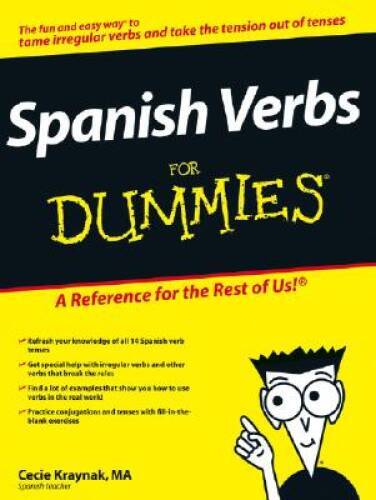 Spanish Verbs For Dummies – Paperback By Kraynak, Cecie – GOOD