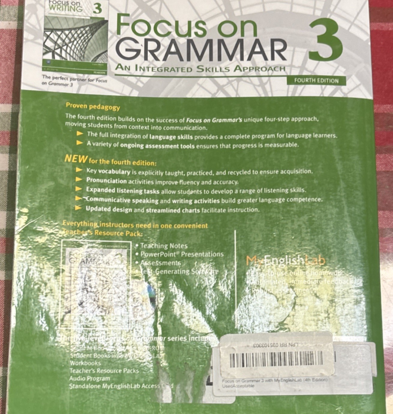 Pearson Focus on Grammar 3 & 3A Fourth Edition Paperback CD-ROM B1 Intermediate