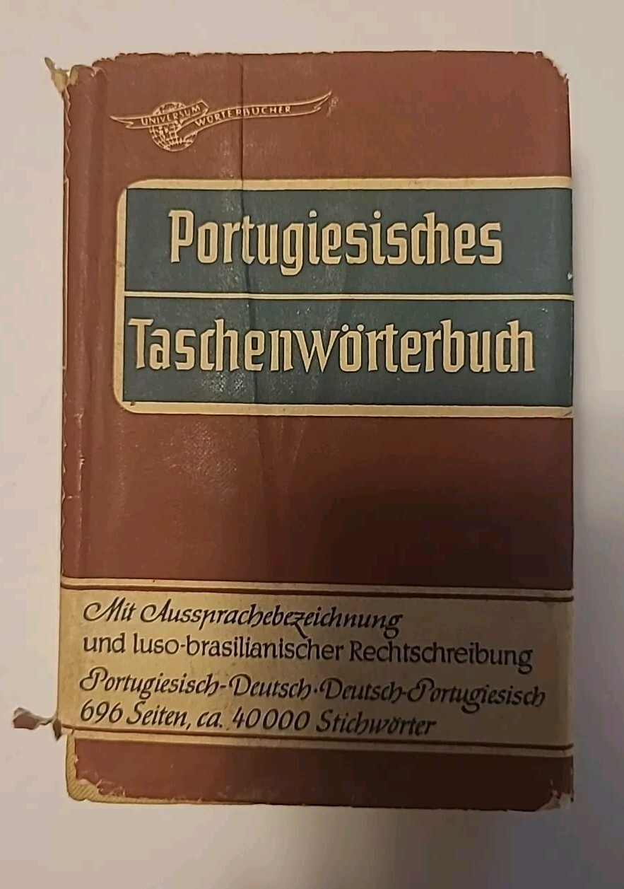 Vintage Portugiesisches Taschenworterbuch Deutsch-Portugiesisch 1952