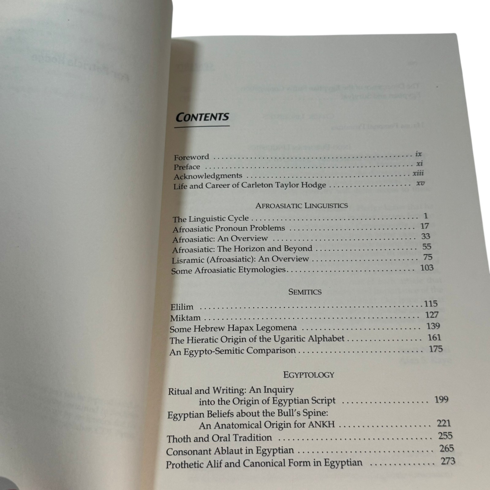 Afroasiatic Linguistics Semitics Egyptology Carleton Hodge HC Academic Languages