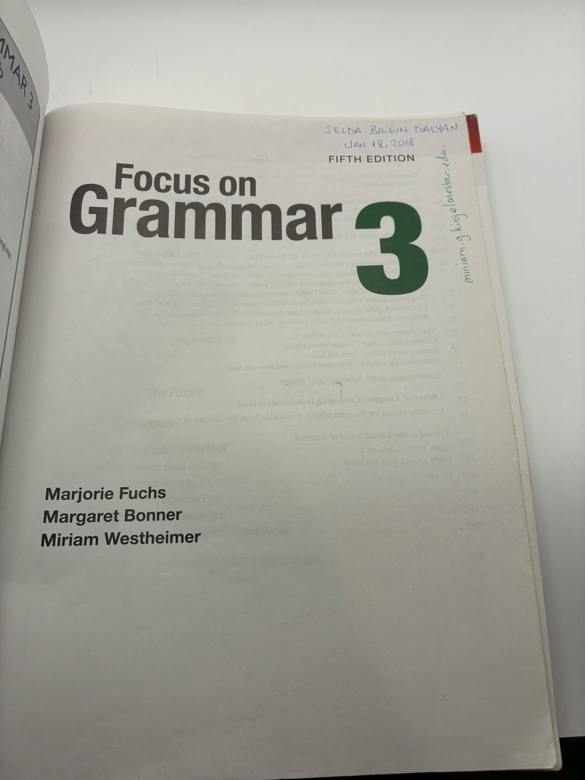Focus on Grammar 3 Paperback Fuchs Bonner Good Fifth Edition Pearson