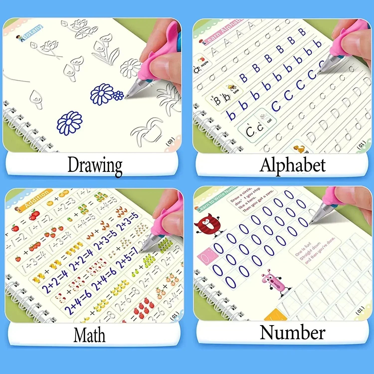 Magic Practice Copybook Groove Reusable English Writing Book For Children