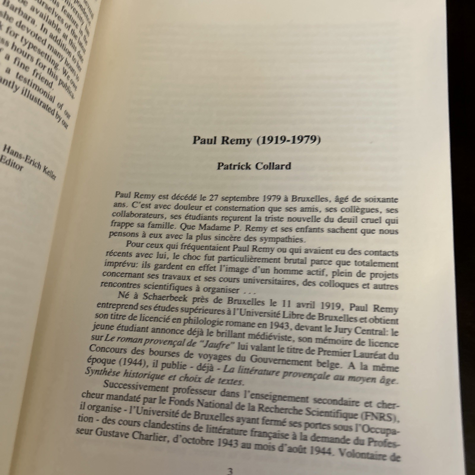 Studia Occitanica: In Memoriam Paul Remy, Volume 1 The Troubadours by Hans-Erich