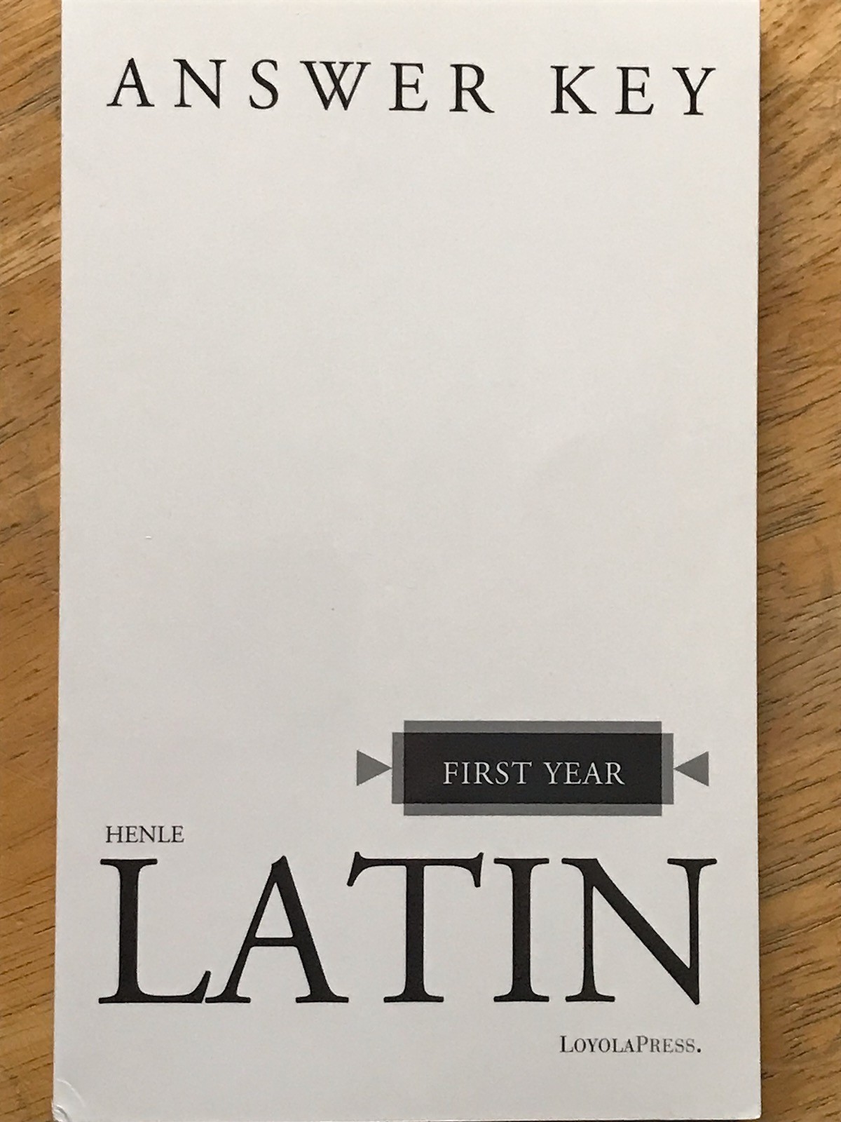 Henle Latin Ser.: Henle Latin First Year Answer Key by Robert J. Henle (1958,…