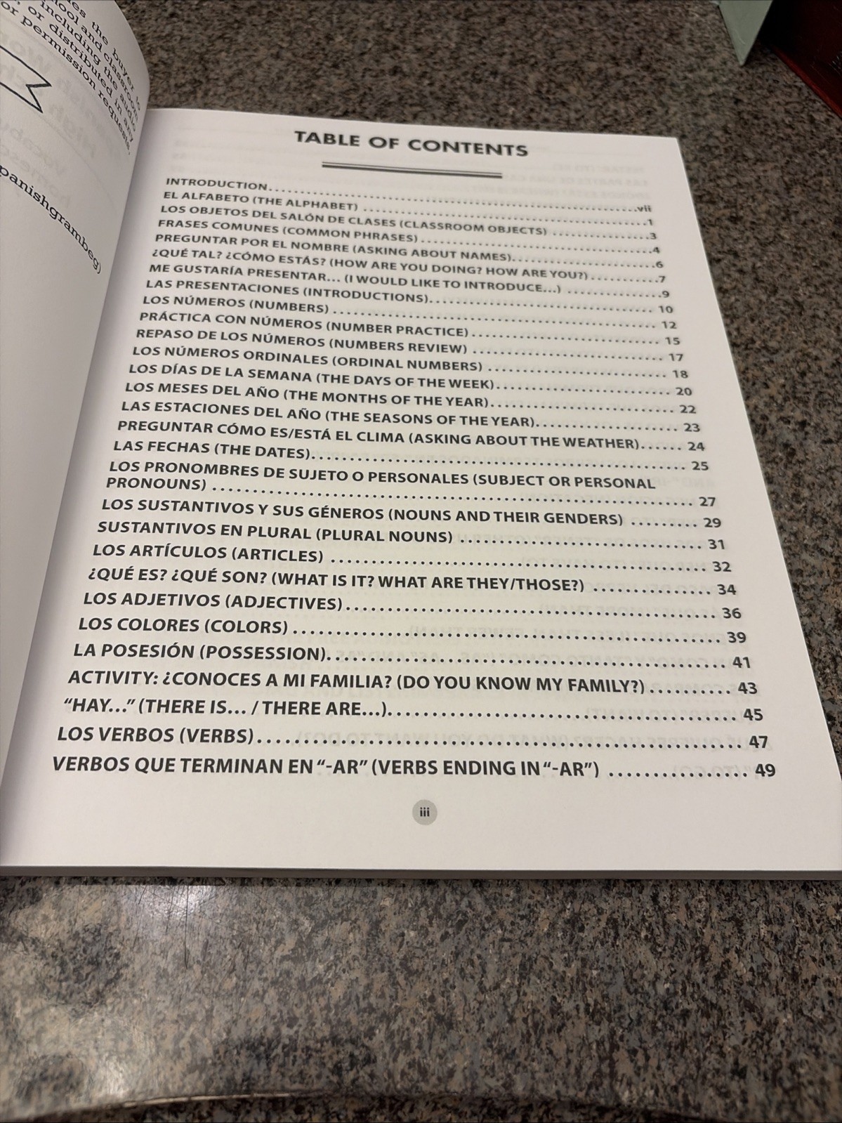 Spanish Workbook for Middle School and High School Students – Grades 6-12: Vocab