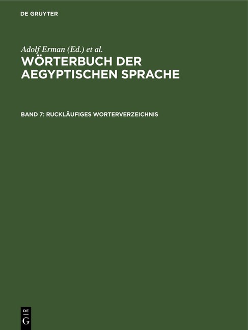 Ruckl?Ufiges Worterverzeichnis