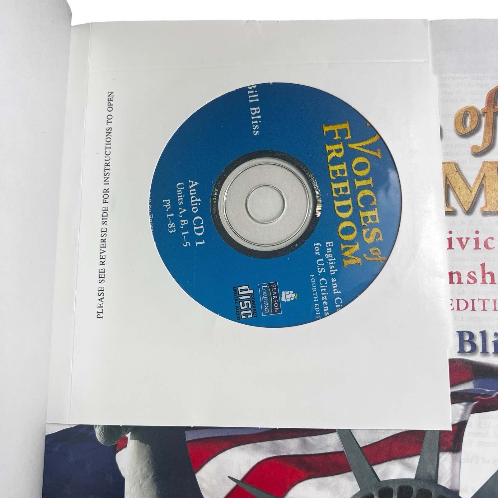 Voices of Freedom: English and Civics for US Citizenship 4th Ed Bill Bliss w/CDs