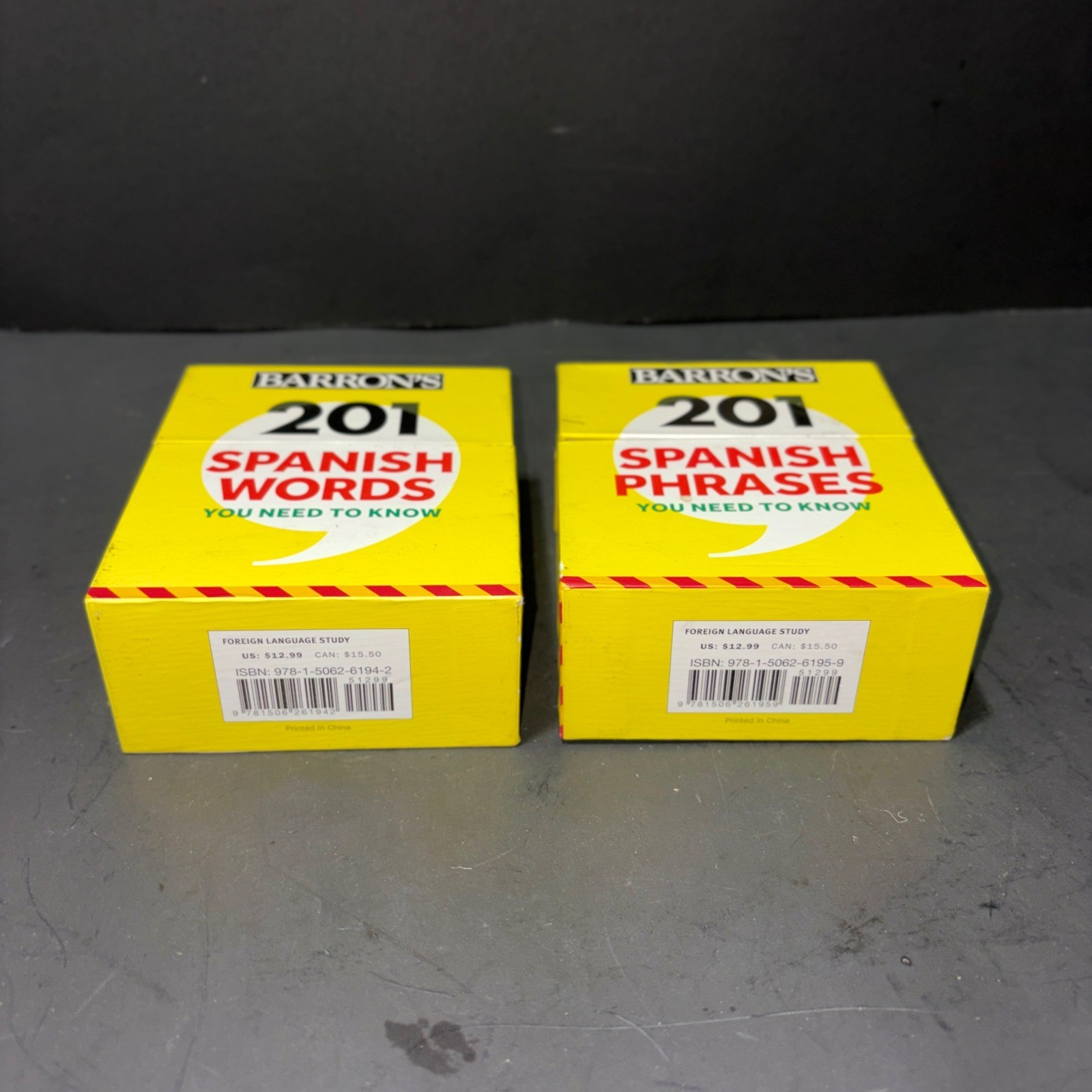 Barrons 201 Spanish Words and Phrases Flash Cards Set Educational Study Aid 2019