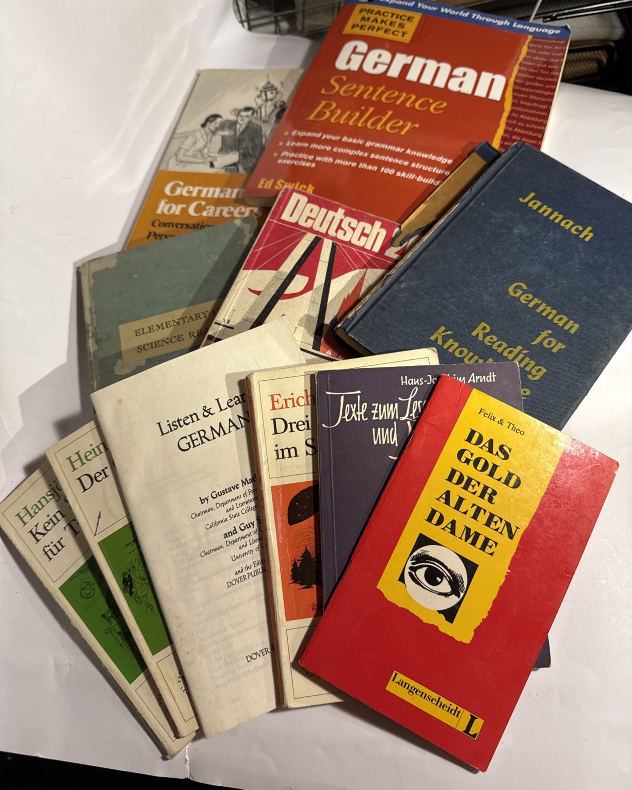 Vintage German Learning Lot of 11 Science Careers Reading McGraw Hill Sentences