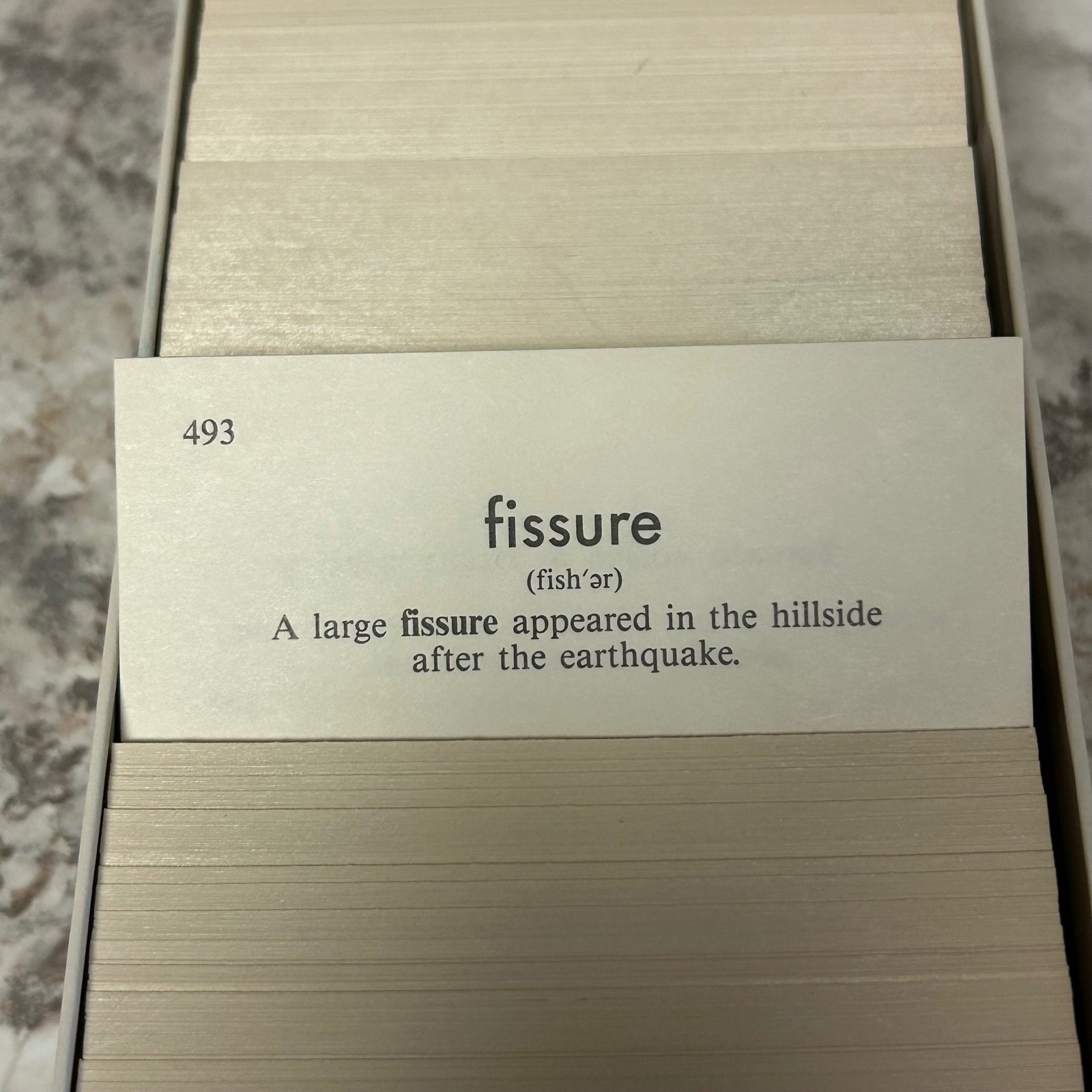 Vis-Ed English Vocabulary Cards Set No. 1 Blue 1000 Flashcards Vintage 1986