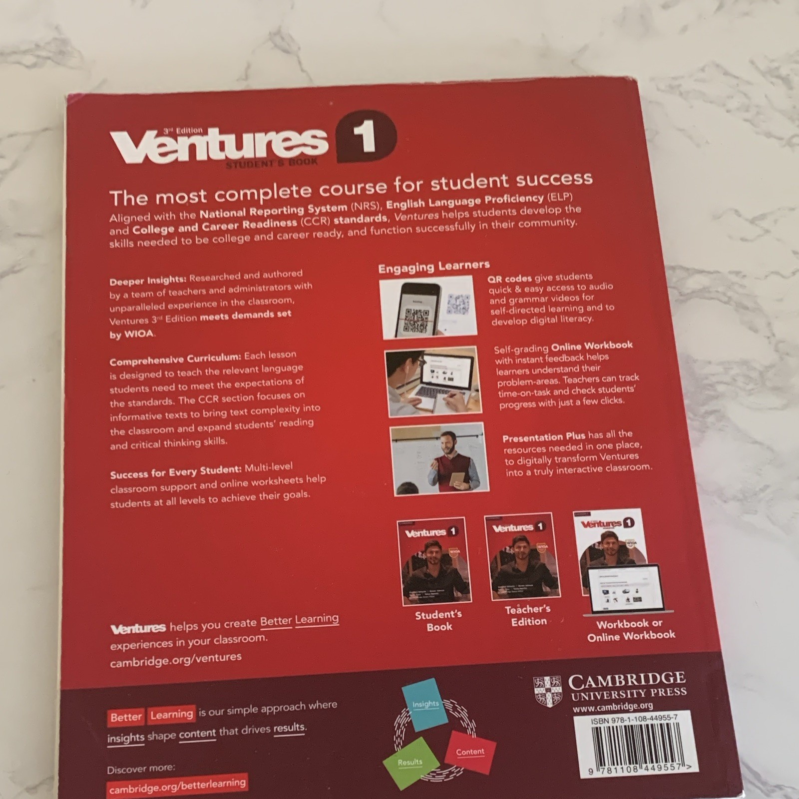 Cambridge Ventures 1 Student’s Book Level 1 3rd Edition English ESL