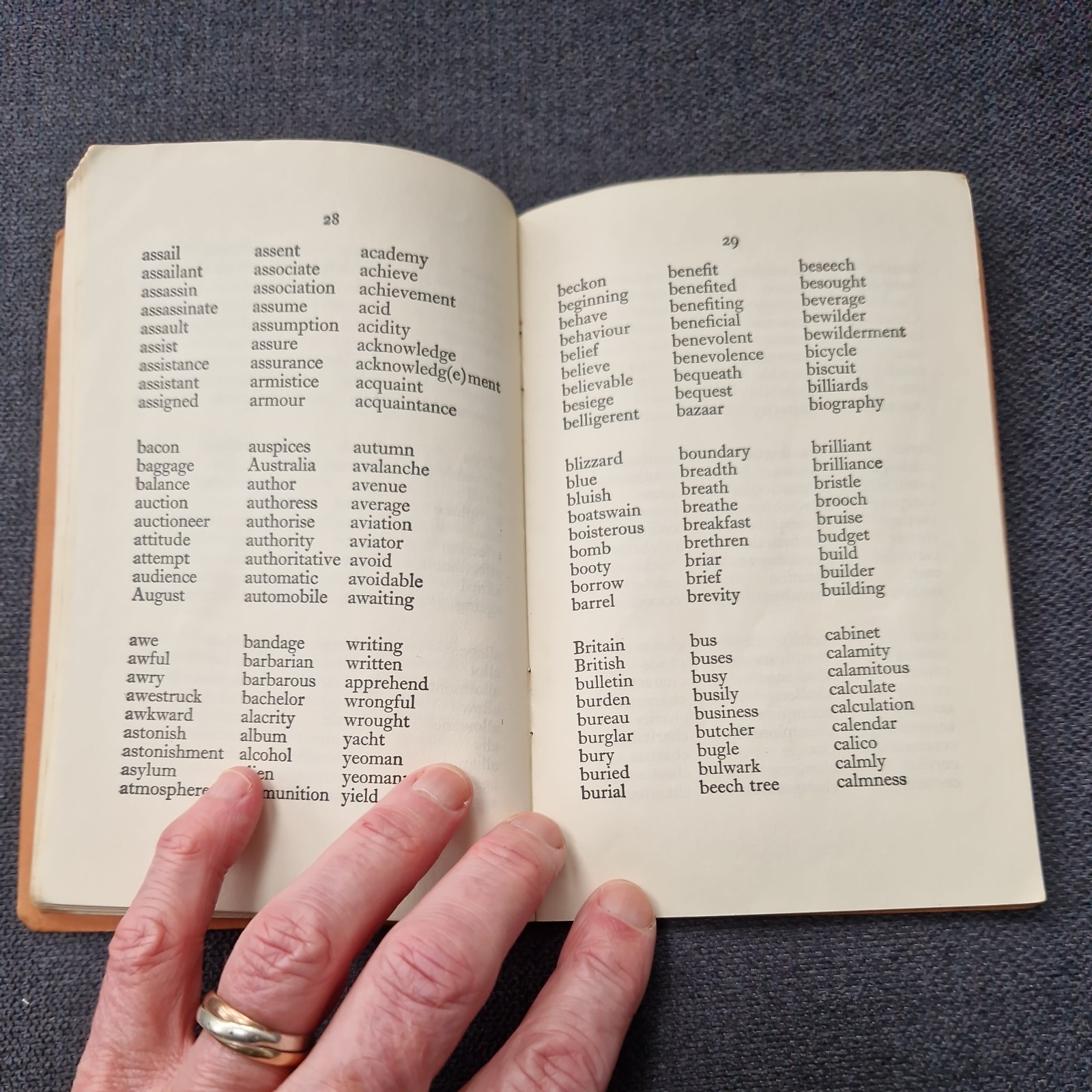 A Spelling List for Seniors – Schonell & Brown – 1961 Vintage Paperback Booklet