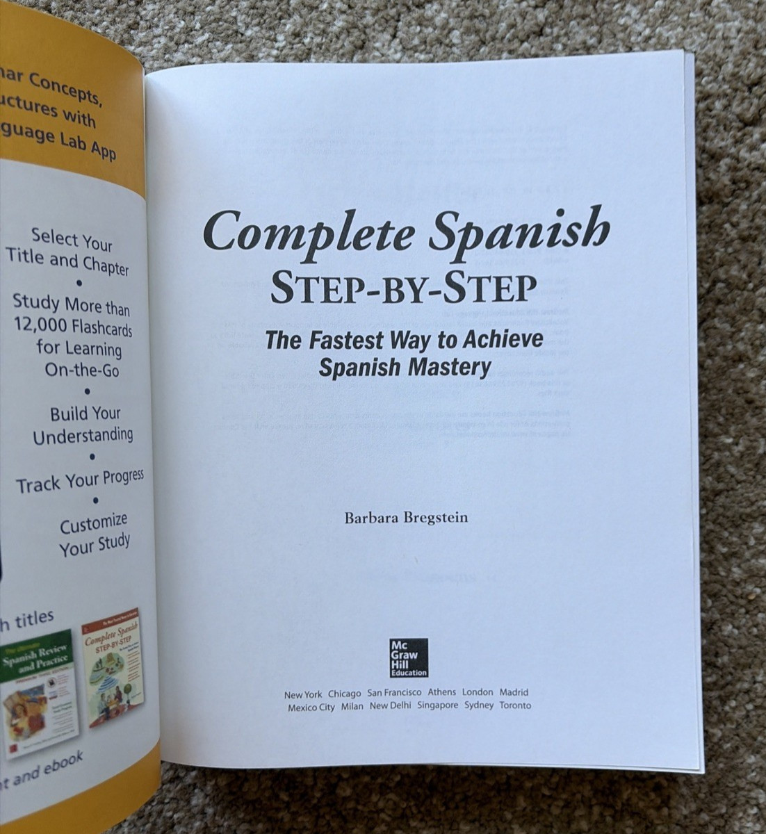 Complete Step By Step Spanish By Barbara Bregstein **LIKE NEW**