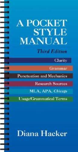 A Pocket Style Manual – Spiral-bound By Hacker, Diana – GOOD